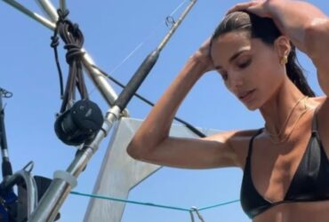 Η Ηλιάνα Παπαγεωργίου με μαύρο μπικίνι στα Κουφονήσια