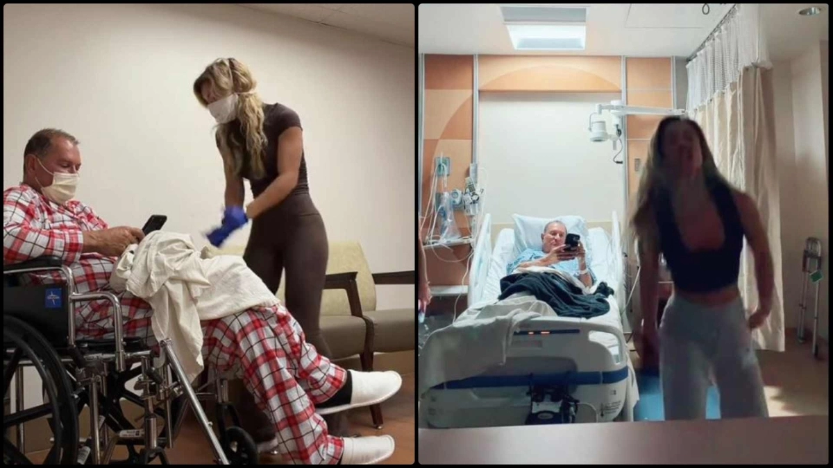 Σάλος στο TikTok: Η Αθηνά Πάρις χορεύει δίπλα στον νοσηλευόμενο πατέρα της
