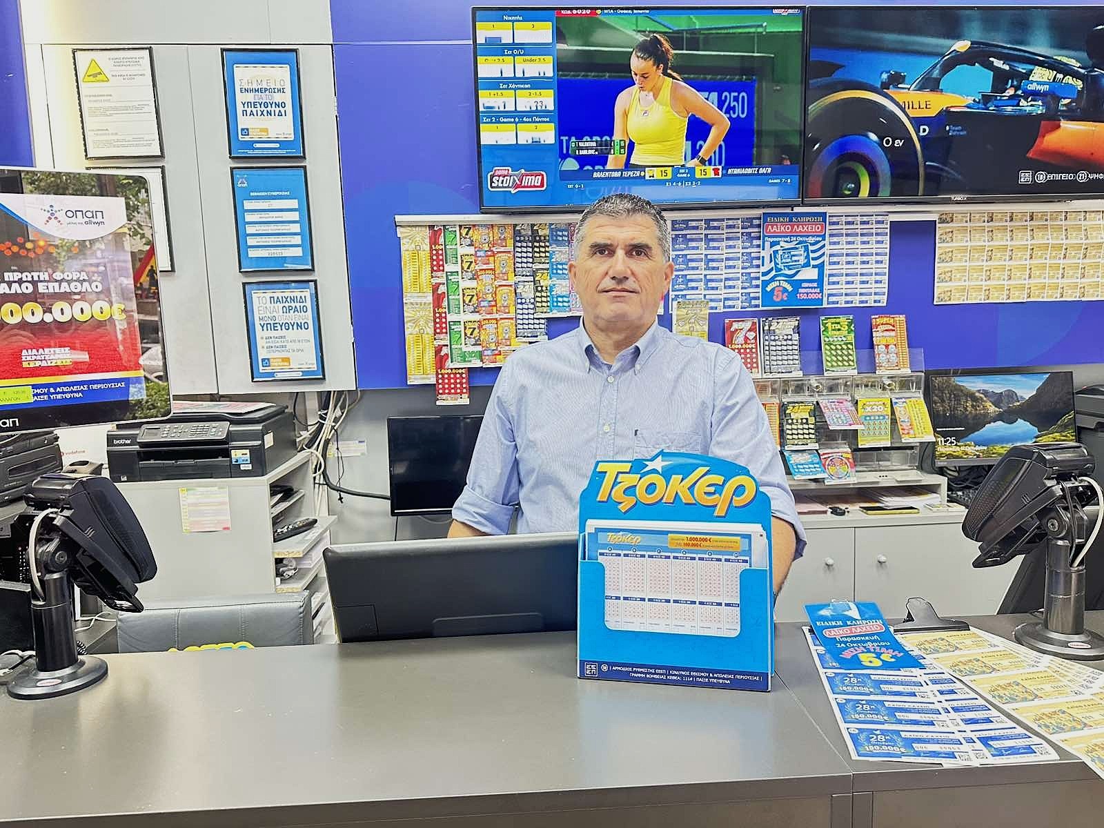 Σε κατάστημα ΟΠΑΠ της Θεσσαλονίκης ο μεγάλος νικητής του ΤΖΟΚΕΡ – Κέρδισε 5,7 εκατομμύρια ευρώ στην πρώτη κατηγορία και ακόμα 1,9 εκατ. ευρώ στη δεύτερη