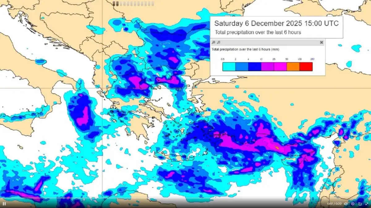 Σφοδρή κακοκαιρία “Byron”: Ποιες περιοχές αναμένεται να επηρεαστούν άμεσα τις επόμενες ώρες