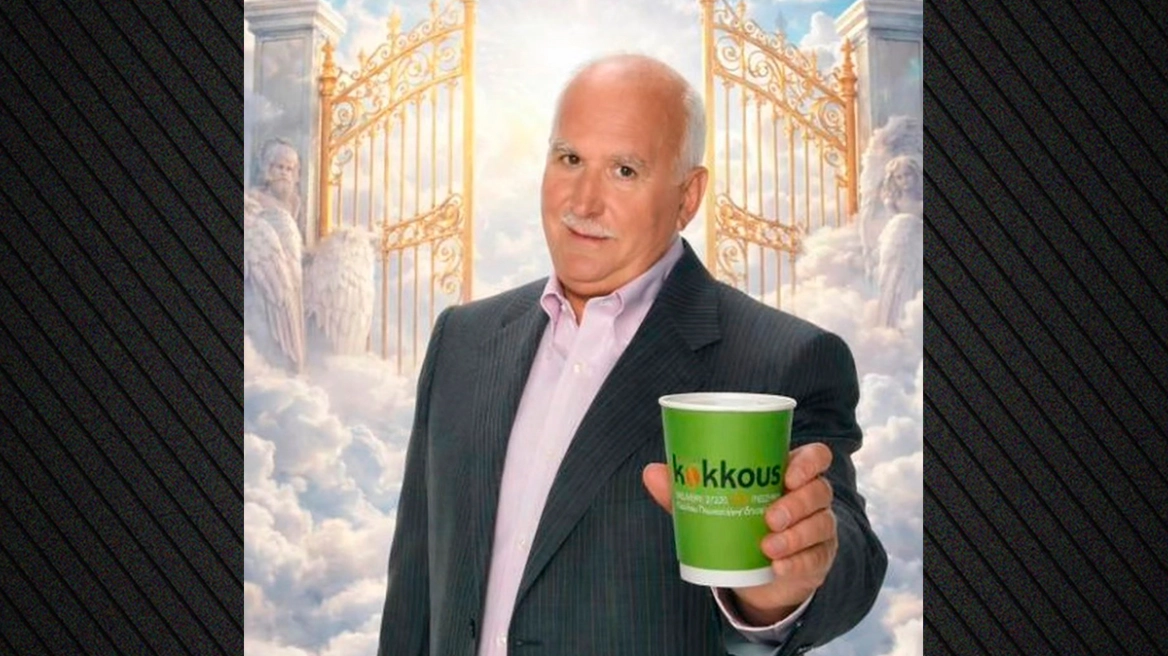 Σάλος στη Μεσσήνη: Διαφήμιση μαγαζιού με τον Γιώργο Παπαδάκη να… πίνει καφέ από τον Παράδεισο