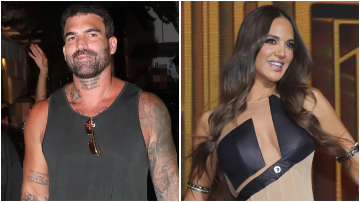 Ο Δημήτρης Αλεξάνδρου αγκαλιά με τη Ρία Ελληνίδου στα μπουζούκια