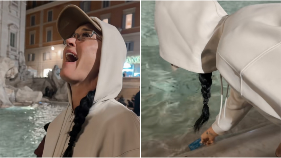 Απρόοπτο στιγμιότυπο με την Katy Perry: Έριξε… την πιστωτική της κάρτα στη Fontana di Trevi