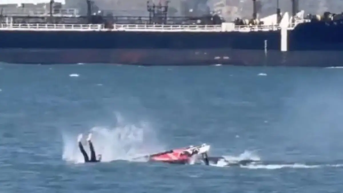 Σαν Φρανσίσκο: Η στιγμή που σέρφερ «τρακάρει» με φάλαινα και πέφτει στο νερό