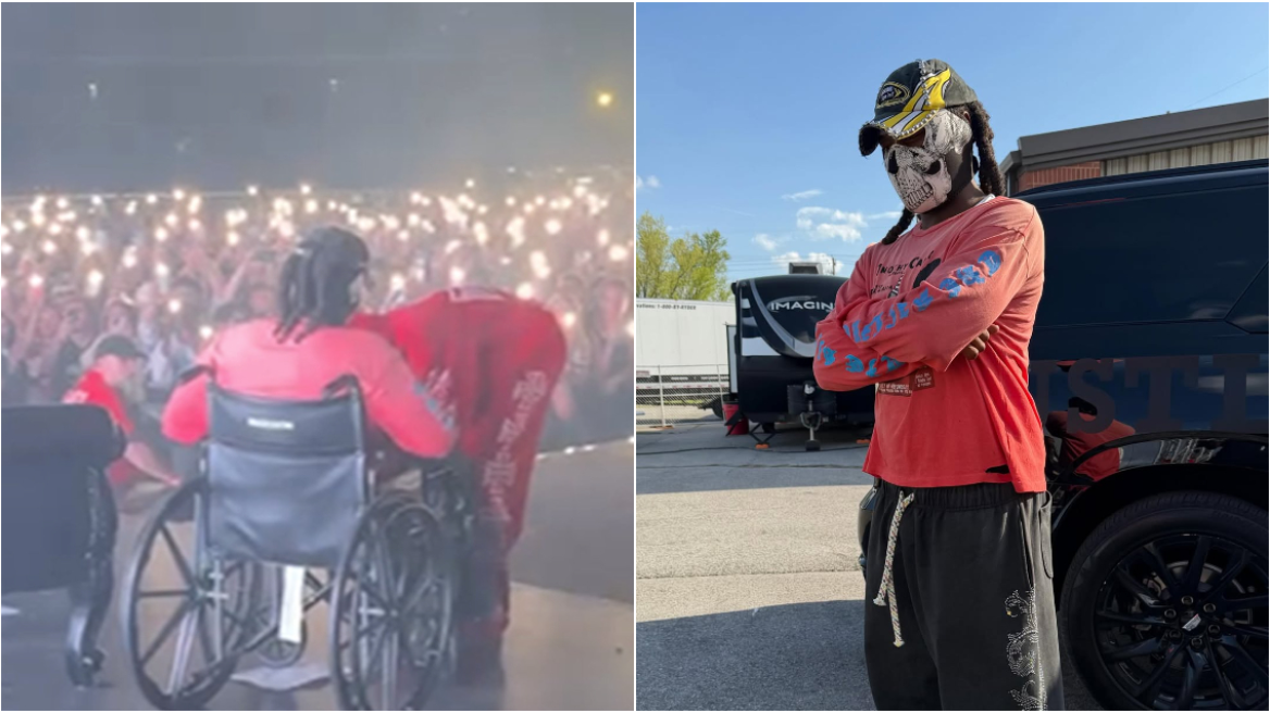 Offset: Εμφανίστηκε στη σκηνή παρά τον τραυματισμό του – Η στιγμή που σηκώθηκε από το αναπηρικό αμαξίδιο