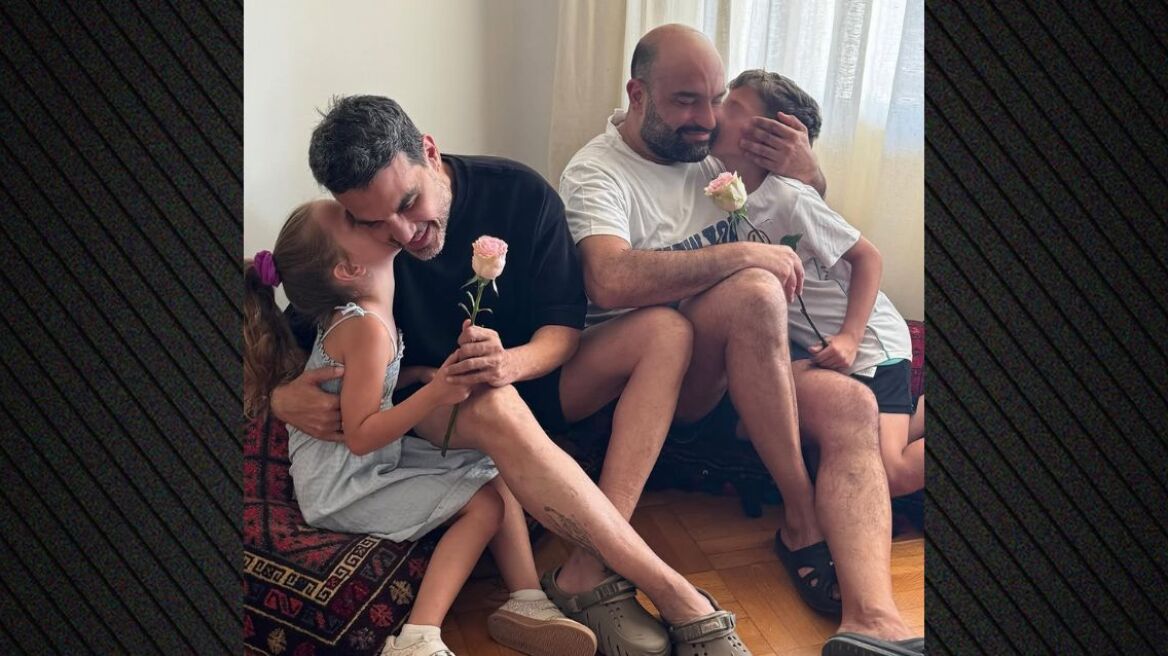 Παντελής Τουτουντζής: Τρυφερή οικογενειακή ανάρτηση για τη Γιορτή του Πατέρα με τον σύζυγο και τα παιδιά του