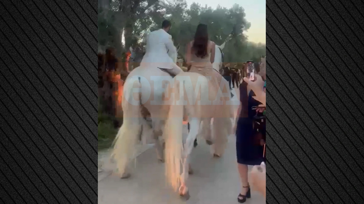 Λαμπρός γάμος στην Αθήνα για τον γιο της οικογένειας Χούρι – Εντυπωσιακή είσοδος με άλογα και live εμφάνιση της Άννας Βίσση