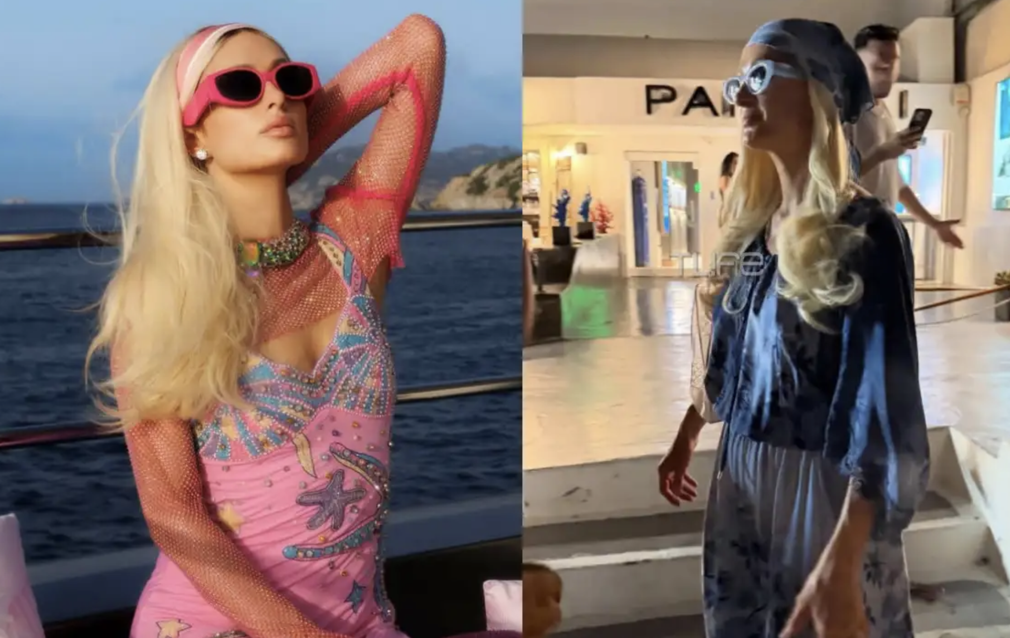 Paris Hilton: Στη Σαντορίνη η διάσημη κληρονόμος – Η βόλτα της στην Οία
