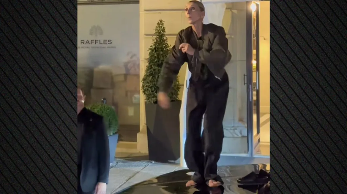 Σελίν Ντιόν: Ανέβηκε ξυπόλυτη στο καπό αυτοκινήτου και τραγούδησε με τους θαυμαστές της στο Παρίσι