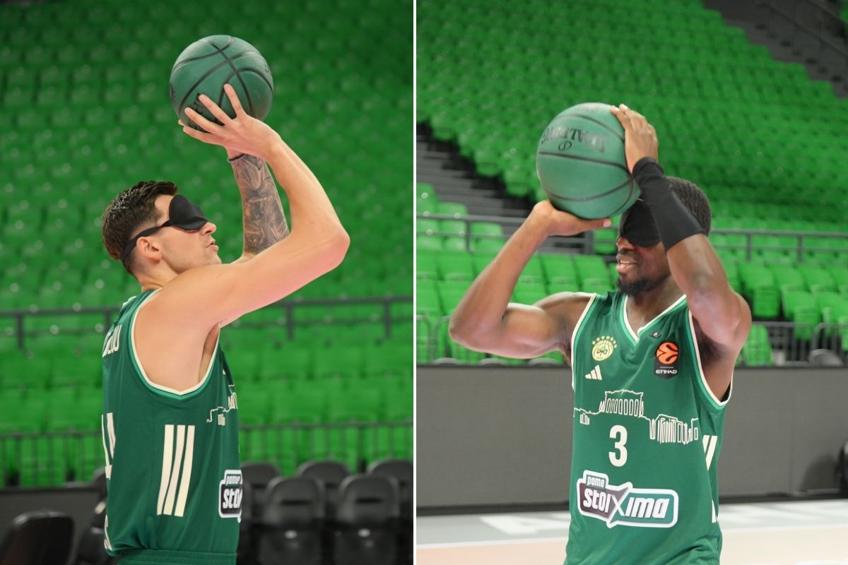 Blindfold Shooting Challenge: Μήτογλου και Φρανσίσκο σουτάρουν χωρίς να βλέπουν το καλάθι
